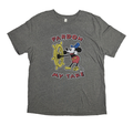 Front view of heather-gray Bella+Canvas Pardon My Take Mickey graphic T-shirt