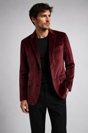 Nautica wine velvet sport coat back view