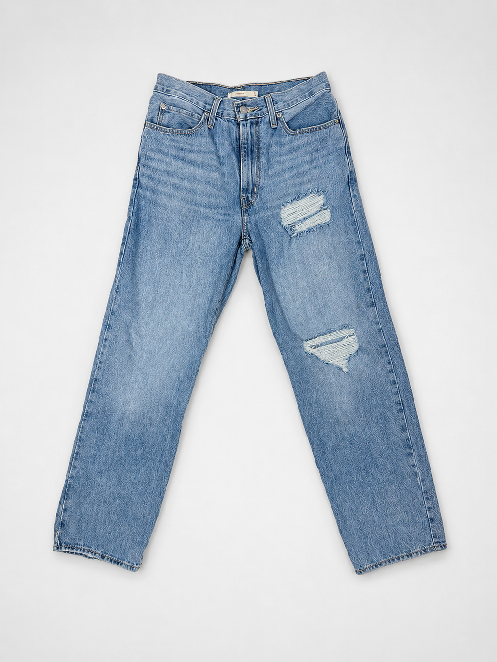 Women’s Levi’s ’94 Baggy Y2K Inspired Distressed Jeans Light Wash Size 27