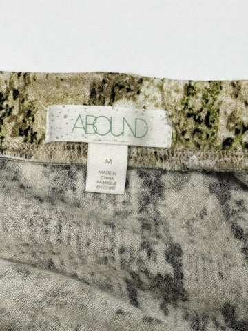Abound chartreuse snake print midi skirt brand and size label detail