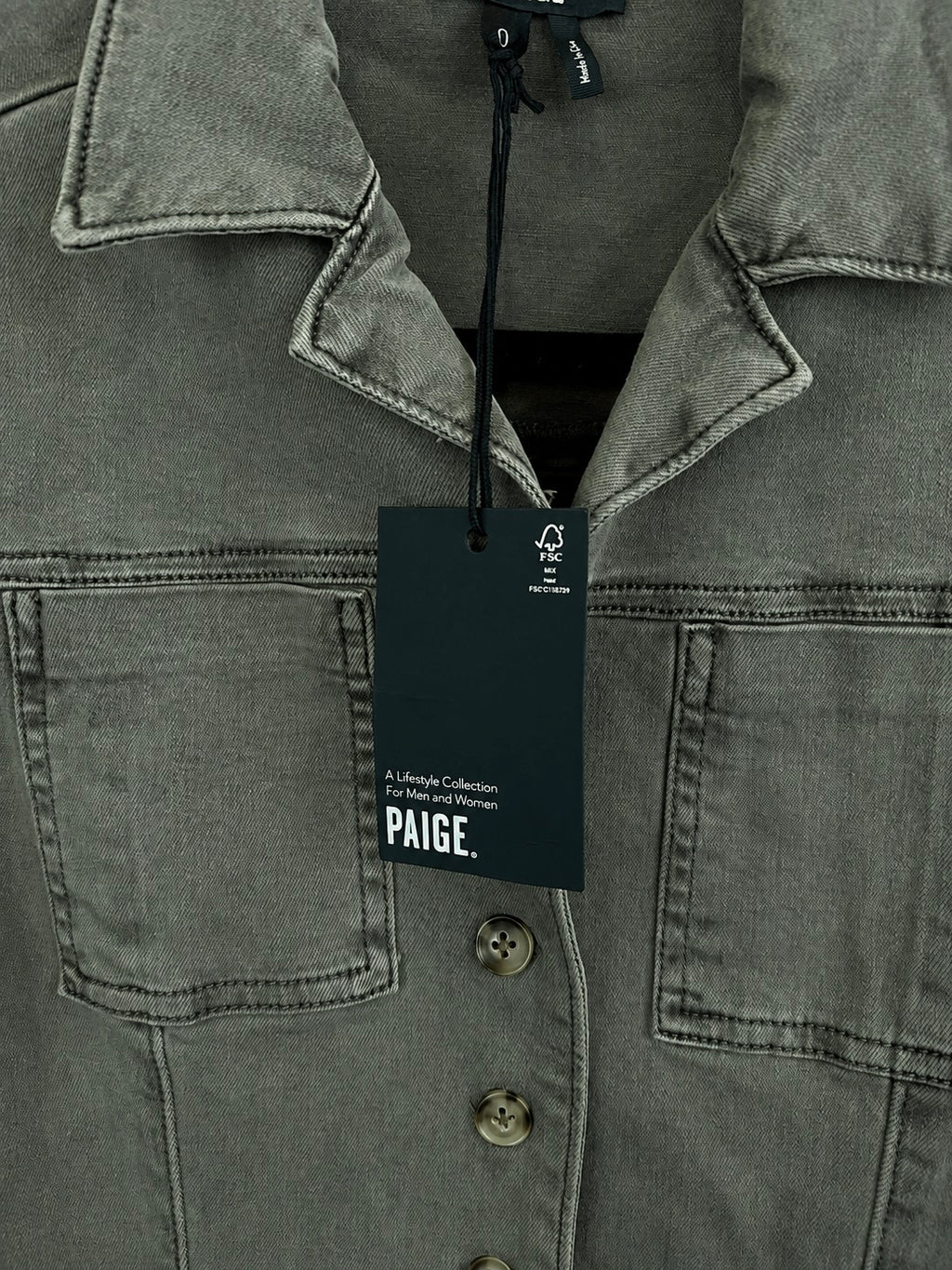 PAIGE olive utility romper sleeve and cuff detail