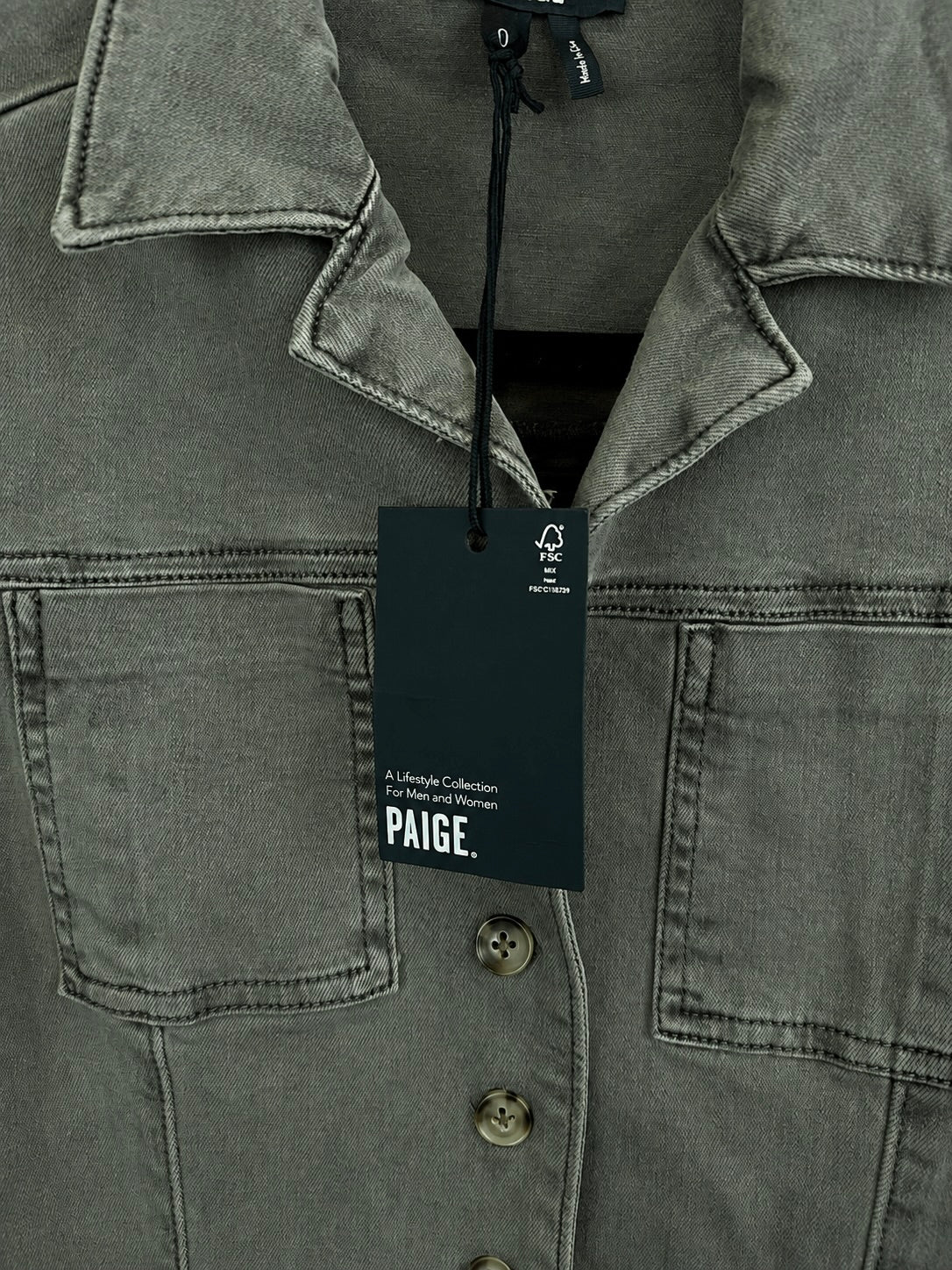 PAIGE olive utility romper sleeve and cuff detail