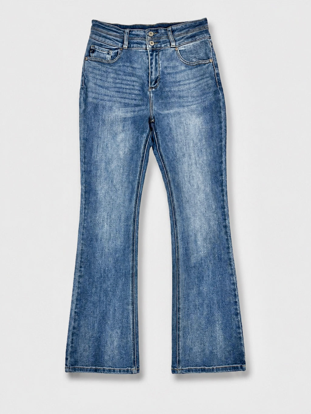 Women’s KanCan High Rise Flare Jeans Medium Wash Size 6 Y2K Inspired