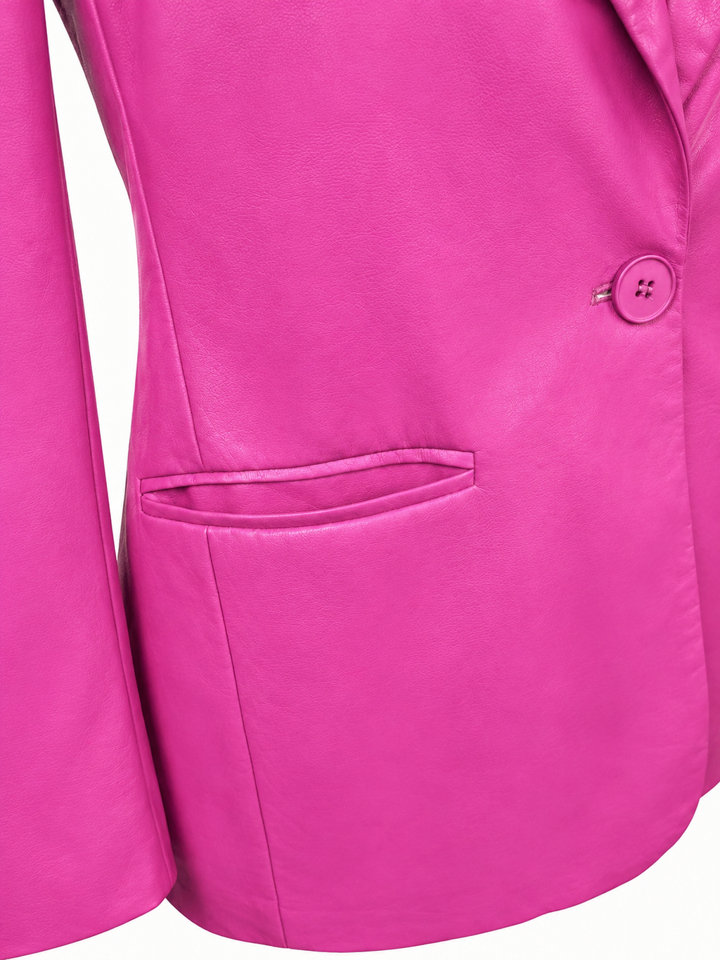 Windsor Hot Pink Faux Leather Blazer Size Small Barbiecore Party Jacket