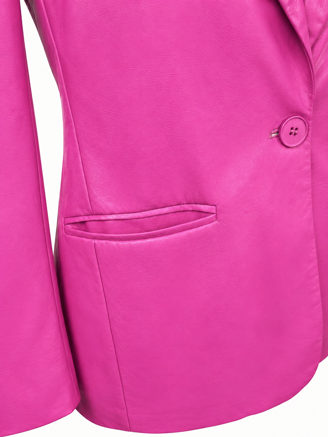 Windsor Hot Pink Faux Leather Blazer Size Small Barbiecore Party Jacket