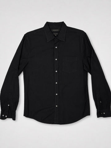 Banana Republic black cotton oxford shirt men's medium back view