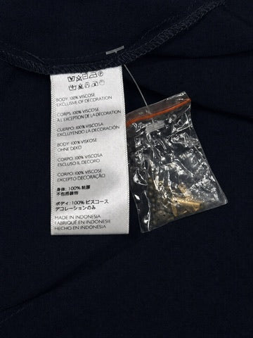 Cleobella Navy Gold Beaded Mini Dress XS Petite NWOT