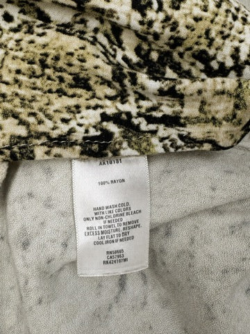 Abound snake print midi skirt rayon care label detail