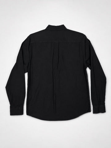 Banana Republic black oxford shirt collar and button front detail