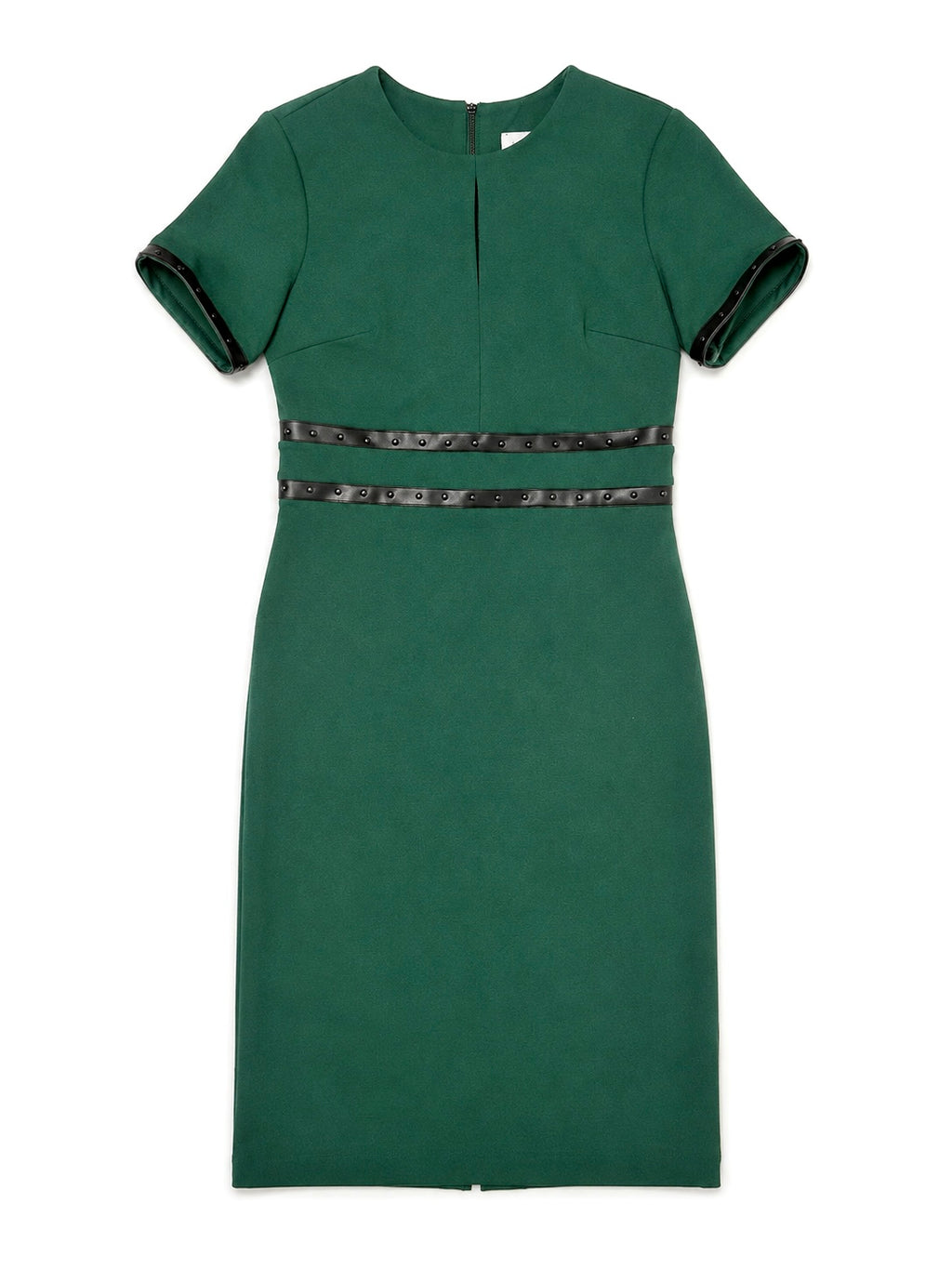 Joseph Ribkoff dress keyhole neckline detail in emerald green