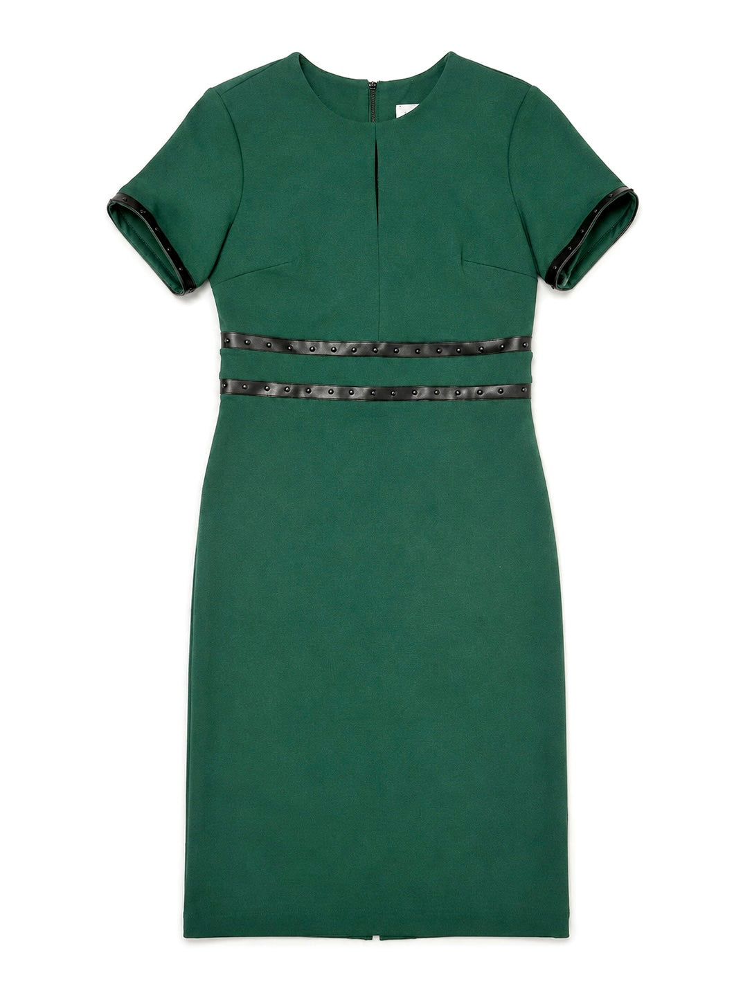 Joseph Ribkoff dress keyhole neckline detail in emerald green