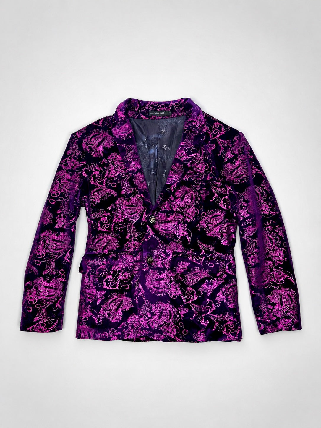 Mage Male paisley velvet blazer back view
