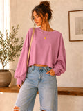 We The Free Washed Pink Cropped Sweatshirt Women's Small
