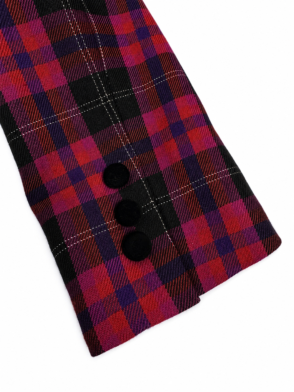 Women's Vintage Kasper ASL Plaid Velvet Collar Blazer 6P 90s / Y2K Petite