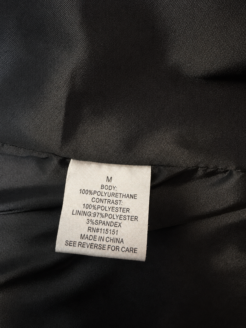 Romeo & Juliet Couture Black Faux Leather Peplum Jacket Women's Medium